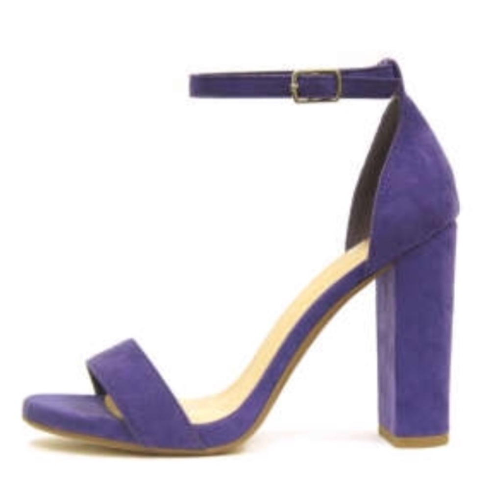 Last 1!  Delicious VIOLET PURPLE ankle strap HEEL - Picture 2 of 6